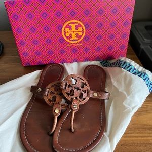 Brown leather Tory Burch Sandals